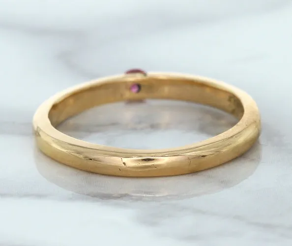 0.10ct Round Pink Sapphire Ring in 14K Rose Gold