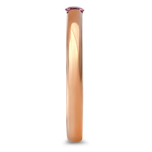 0.10ct Round Pink Sapphire Ring in 14K Rose Gold