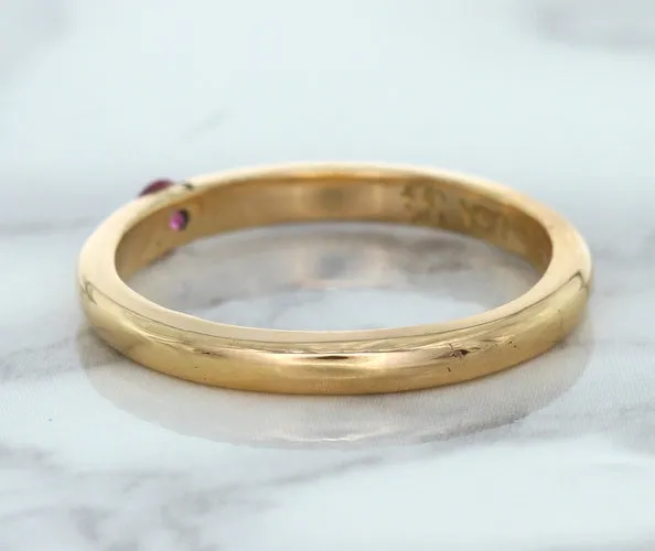 0.10ct Round Pink Sapphire Ring in 14K Rose Gold