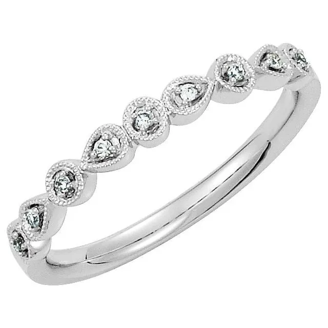 .04 CTW Natural Diamond Stackable Ring
