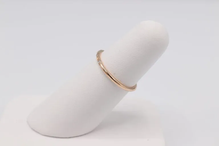0.6cts -14K Rose Gold Stacking Ring