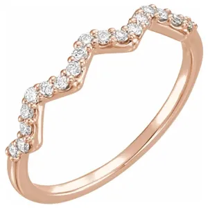 14K Rose 1/5 CTW Diamond Stackable Ring