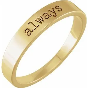 14K Yellow "Always" Stackable Ring Size 6