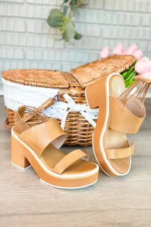 Antelope Jax Taupe Leather Block Wedge