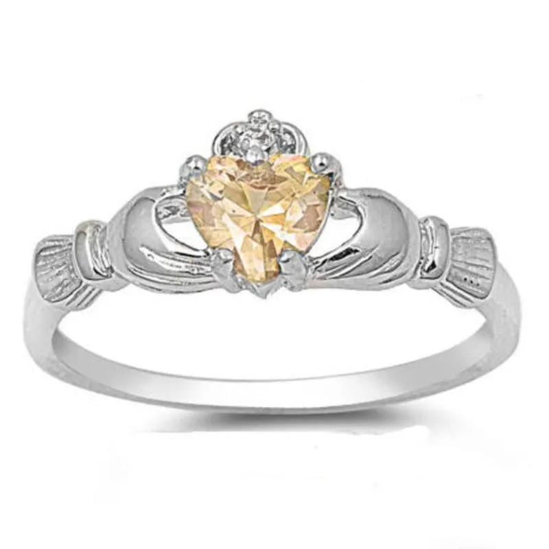 Luxury Gift Birthstone Ring Silver Anniversary Jewelry for Women