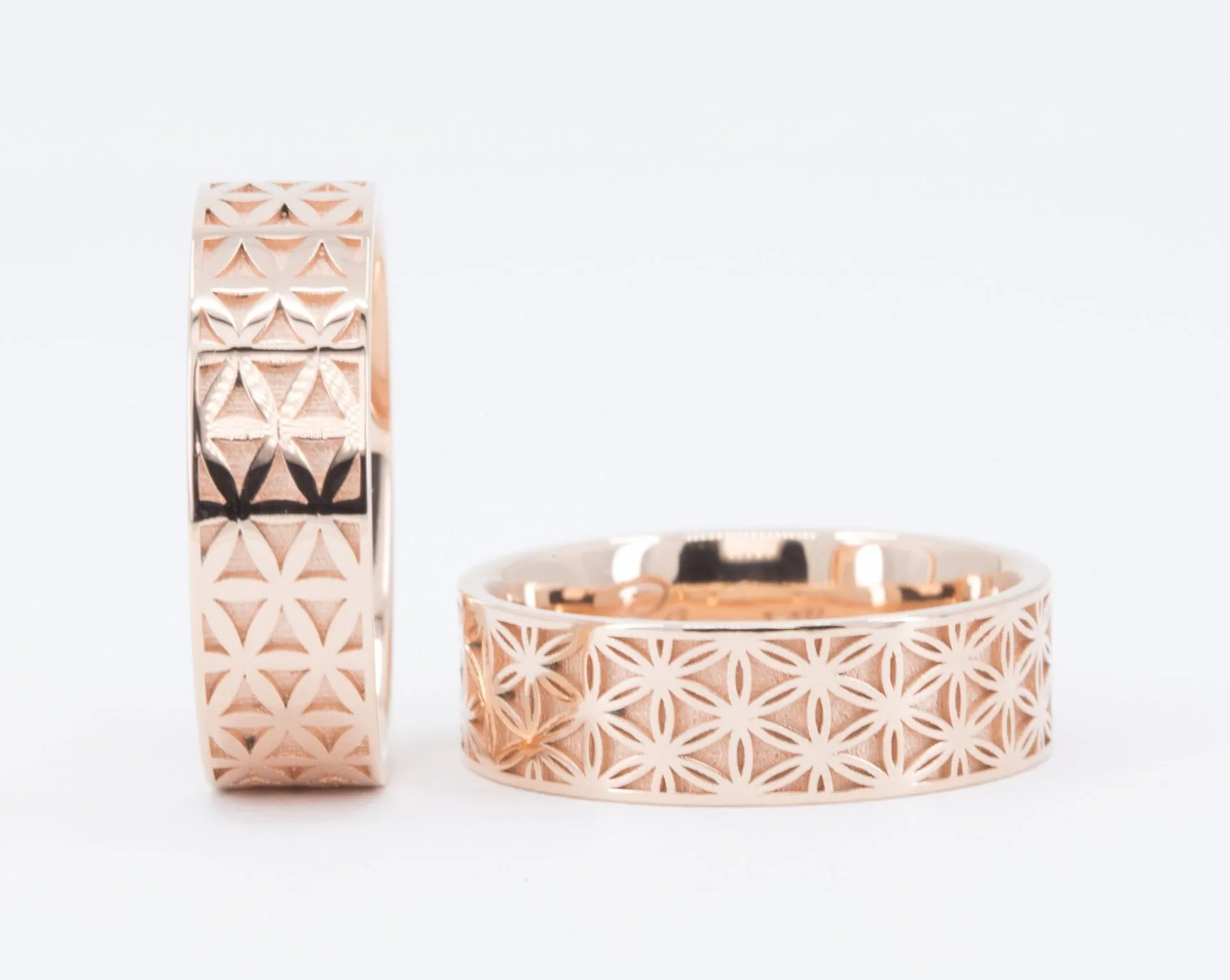 Matching Couples Flower of Life Rings