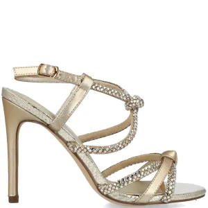Menbur Gold Strappy Sandals