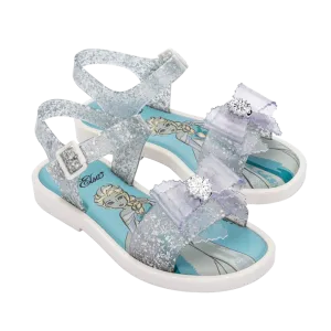 Mini Melissa Mar Sandal   Disney Kids - Glitter Clear / White
