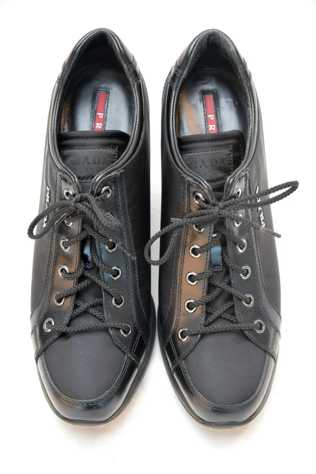 Prada Wedge Nylon Sneaker