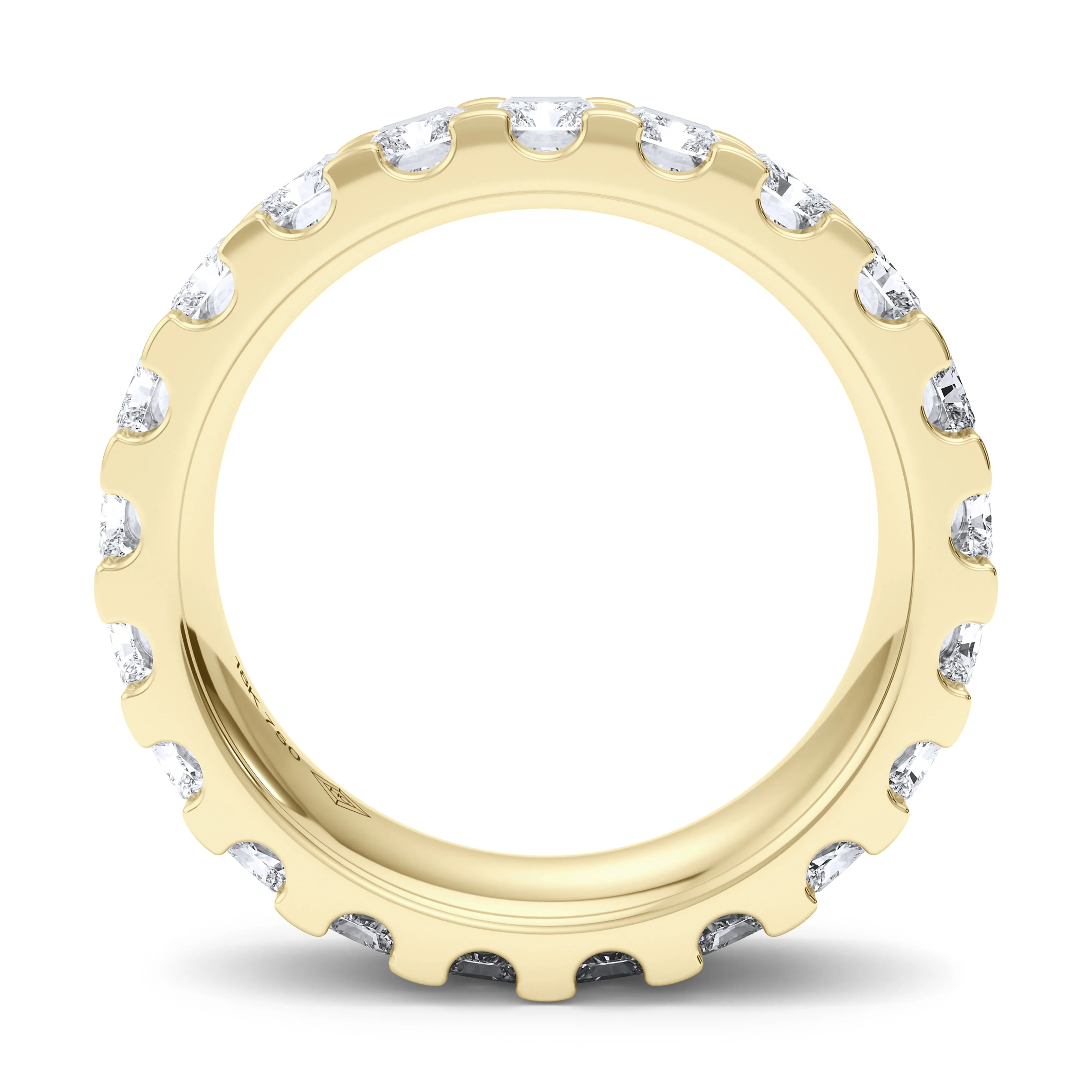 Radiant Channel Set Fluted Eternity Band