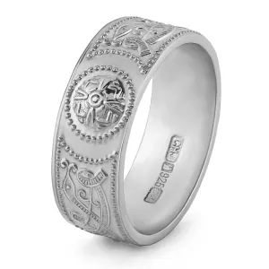 Retired Celtic Warrior Shield Wedding Ring US-WED33