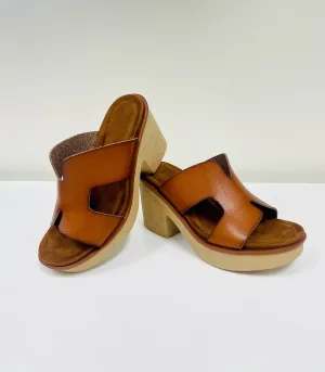 Show Me The Way Tan Block Heel