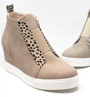 Zoey Wedge Sneaker - Blush Cheetah
